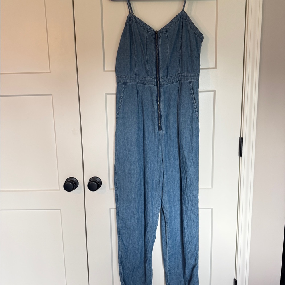 Anthropologie Pilcro and the Letterpress Denim Jumpsuit Size 12